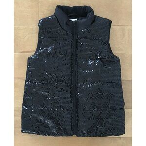 Est. 1989 Place Black Sleeveless Jacket With Sequins Size XL 14 -Juniors